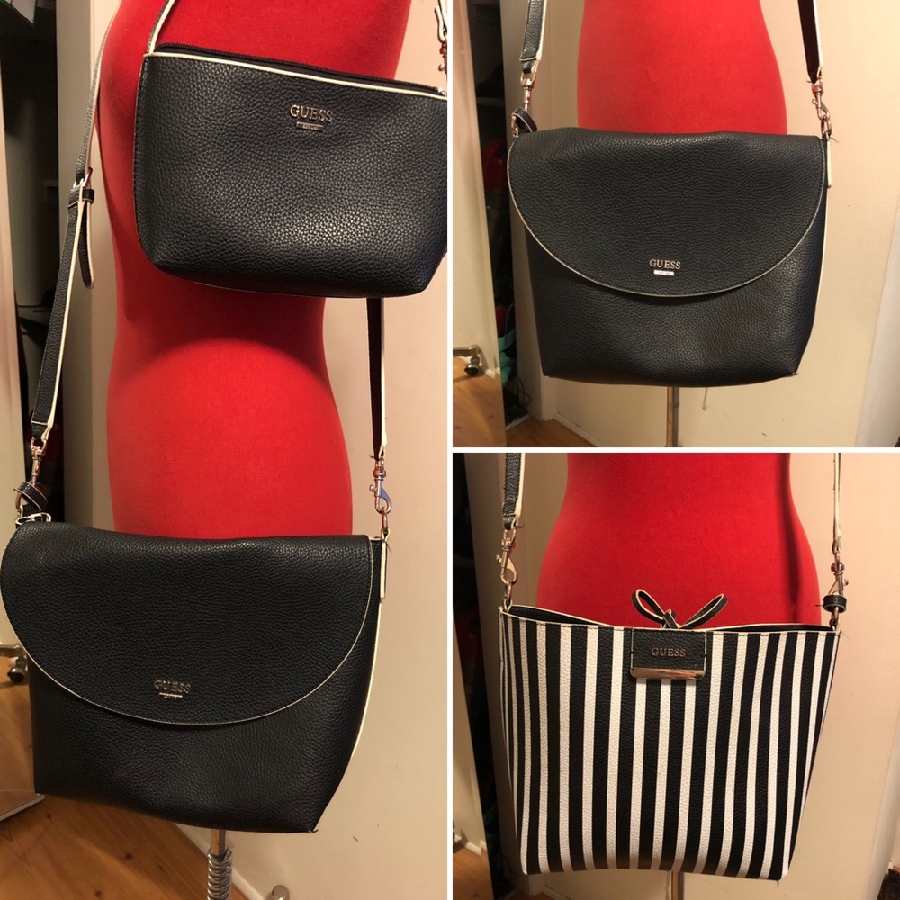 Guess Reversible side bag w/ inside cosmetic bag